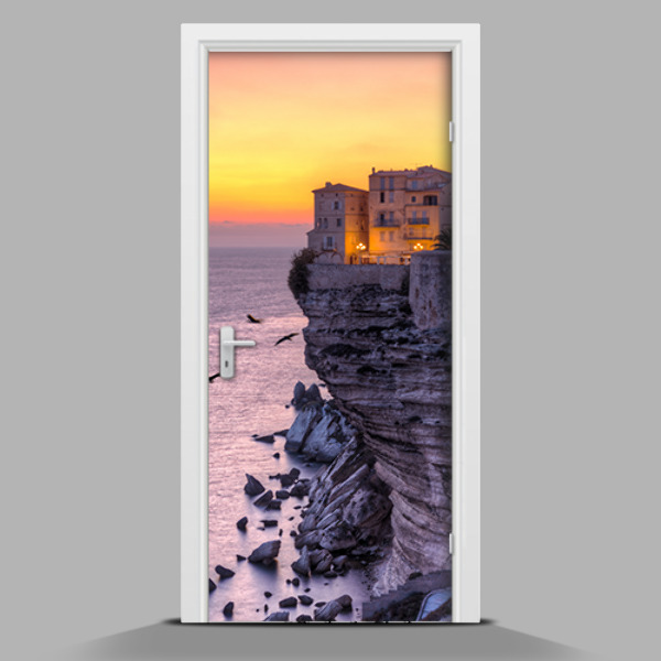 Tür Folie Ein Hotel am Steilhang