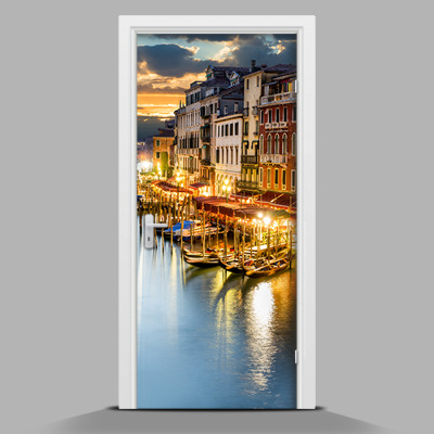 Selbstklebende Türposter Venedig bei Nacht