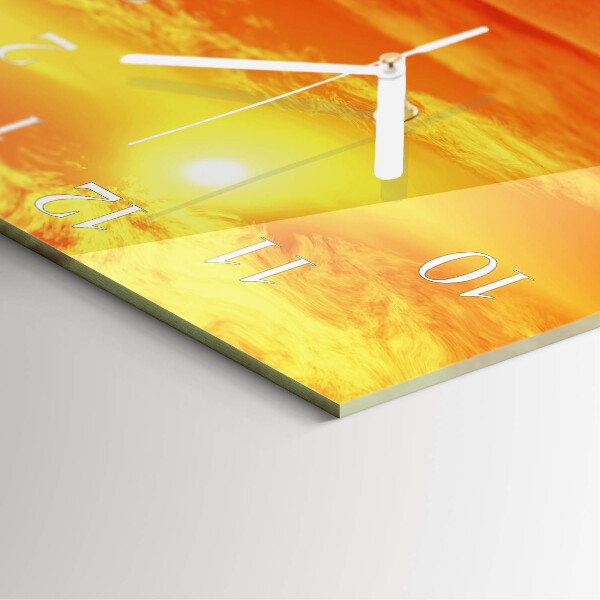Wanduhr quadratisch Sonnig