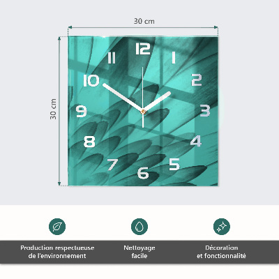 Wanduhr quadratisch Orchidee