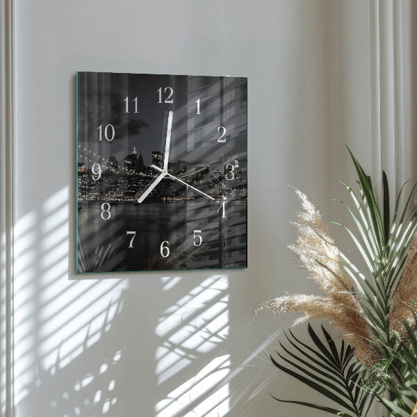Wanduhr quadratisch Horizontale Brücke