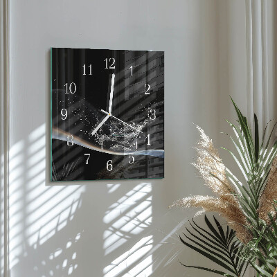 Wanduhr quadratisch Wasser