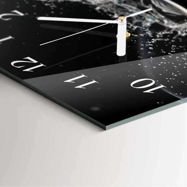 Wanduhr quadratisch Wasser