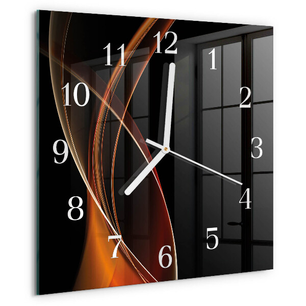 Wanduhr quadratisch Abstrakte Linien