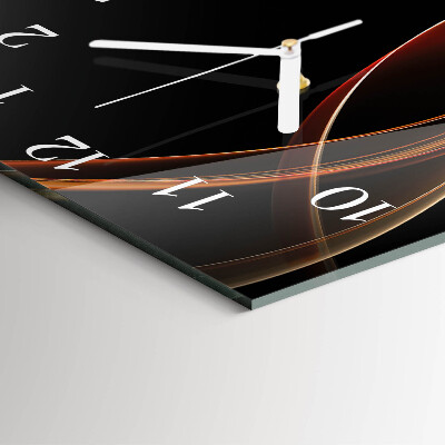 Wanduhr quadratisch Abstrakte Linien