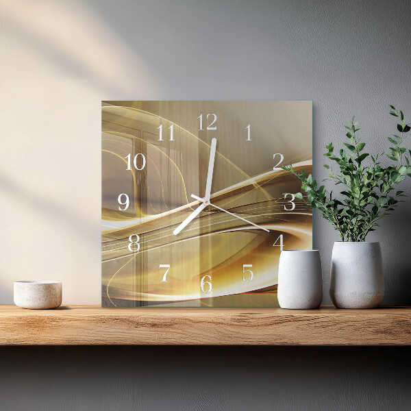 Wanduhr quadratisch Abstrakte Linien