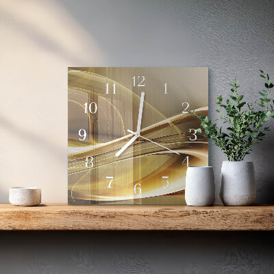 Wanduhr quadratisch Abstrakte Linien