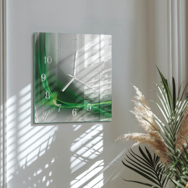 Wanduhr quadratisch Abstrakte Linien