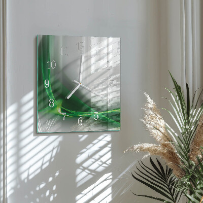 Wanduhr quadratisch Abstrakte Linien