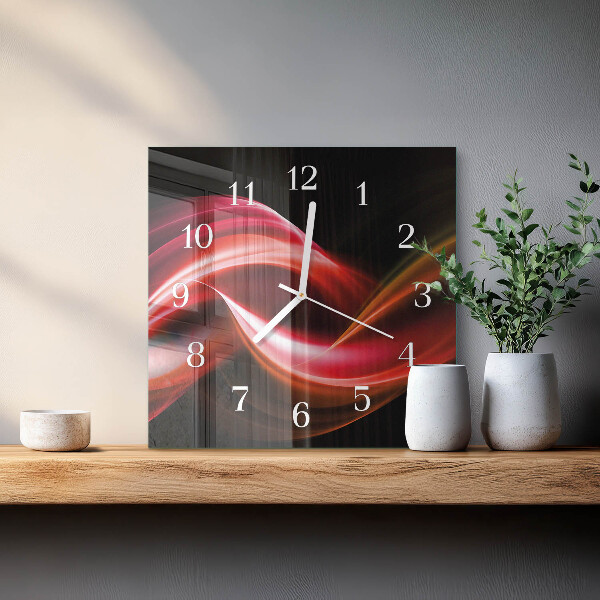 Wanduhr quadratisch Abstrakte Linien