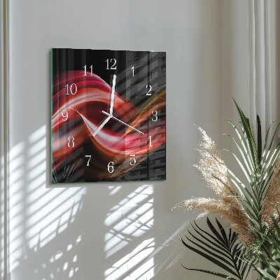 Wanduhr quadratisch Abstrakte Linien
