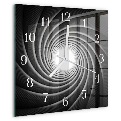 Wanduhr quadratisch Wirbel