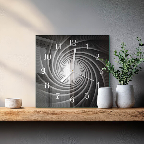Wanduhr quadratisch Wirbel