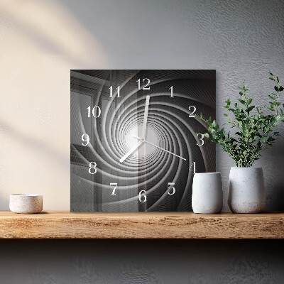 Wanduhr quadratisch Wirbel