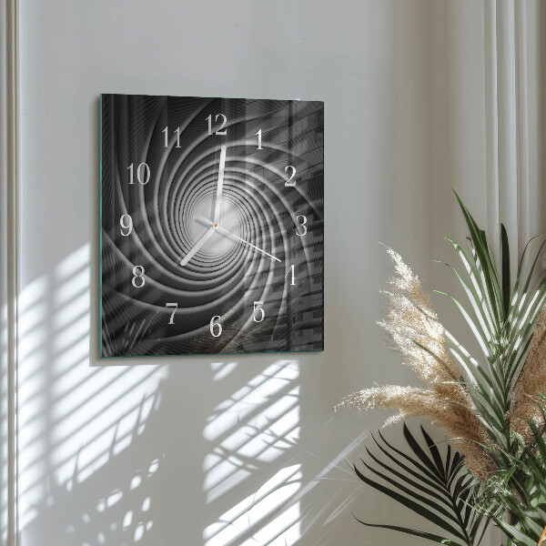 Wanduhr quadratisch Wirbel