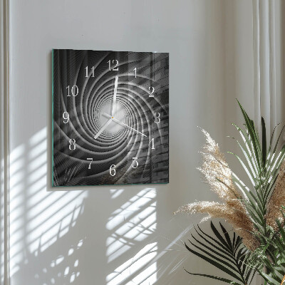 Wanduhr quadratisch Wirbel