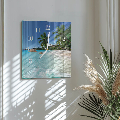 Wanduhr quadratisch Strand