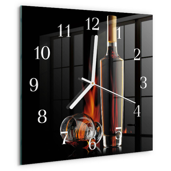 Wanduhr quadratisch Alkohol