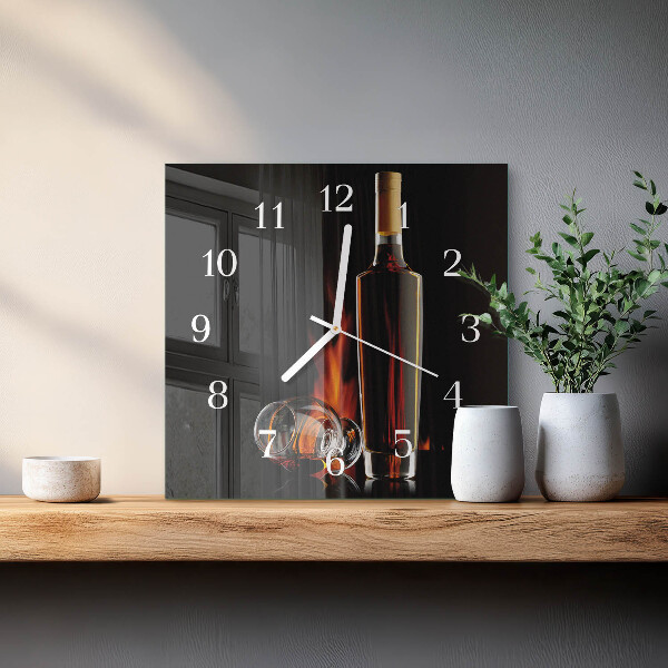 Wanduhr quadratisch Alkohol