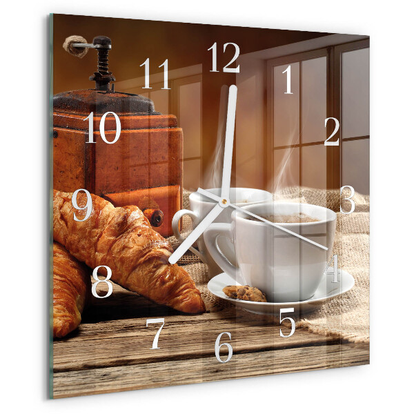 Wanduhr quadratisch Kaffeemühle