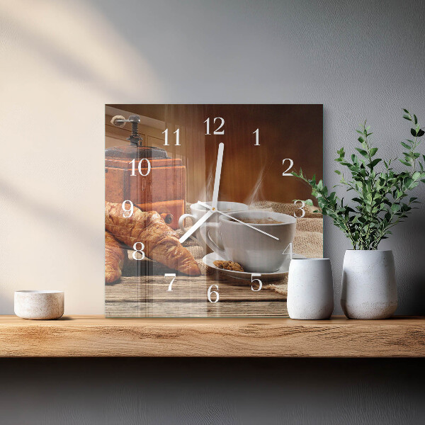 Wanduhr quadratisch Kaffeemühle