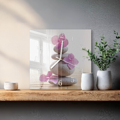 Wanduhr quadratisch Stone Spa
