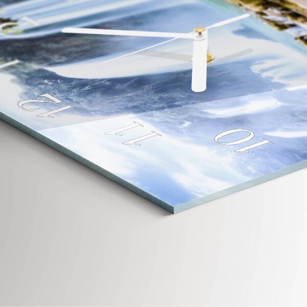Wanduhr quadratisch Wasserfall
