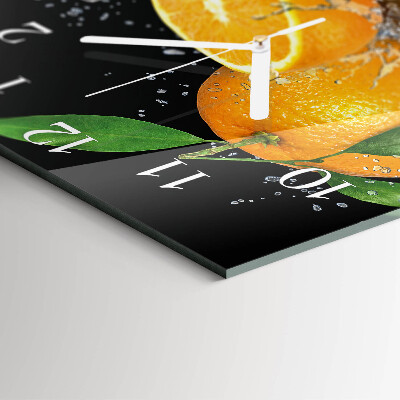 Wanduhr quadratisch Orangen