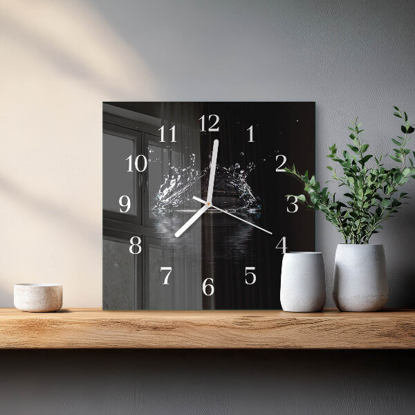 Wanduhr quadratisch Wasser