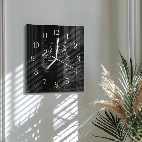 Wanduhr quadratisch Wasser