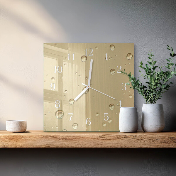 Wanduhr quadratisch Tropfen