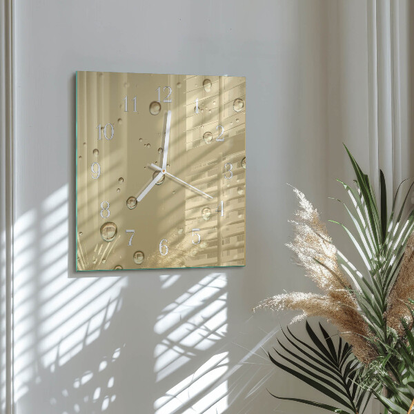 Wanduhr quadratisch Tropfen