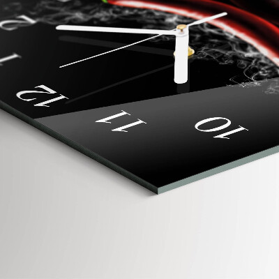 Wanduhr quadratisch Chilischoten