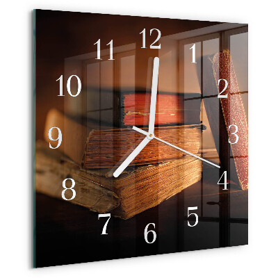 Wanduhr quadratisch Buch