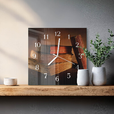 Wanduhr quadratisch Buch