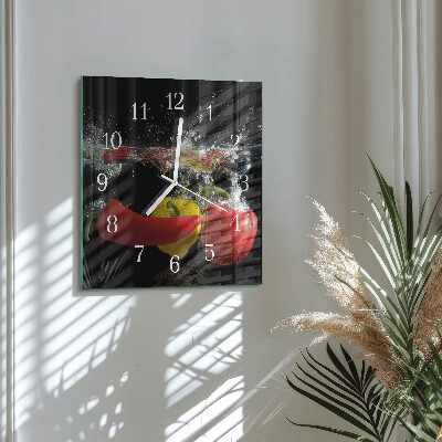 Wanduhr quadratisch Pfeffer