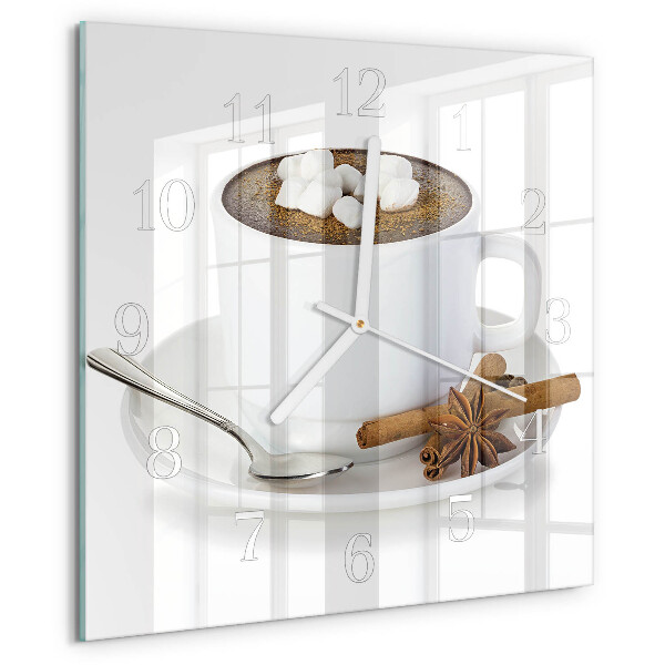 Wanduhr quadratisch Schokolade