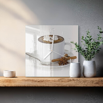 Wanduhr quadratisch Schokolade