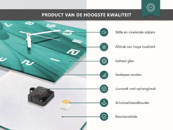 Wanduhr quadratisch Galaxis