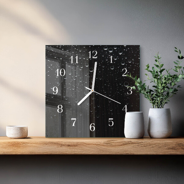 Wanduhr quadratisch Tropfen