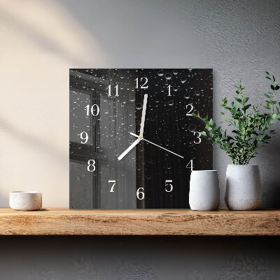 Wanduhr quadratisch Tropfen