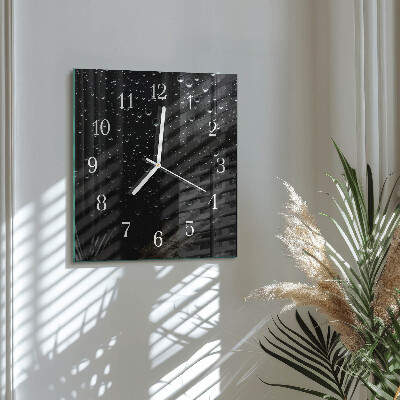 Wanduhr quadratisch Tropfen