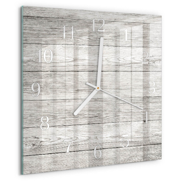 Wanduhr quadratisch Graue Bretter