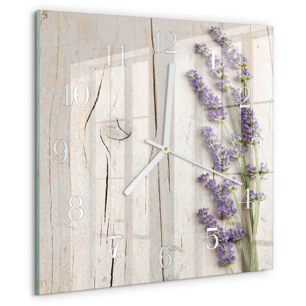 Wanduhr quadratisch Lavendel