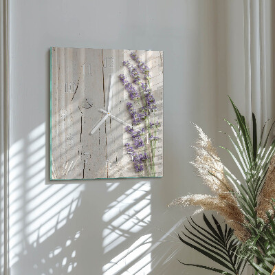 Wanduhr quadratisch Lavendel