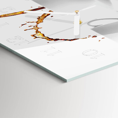 Wanduhr quadratisch Tassen Kaffee