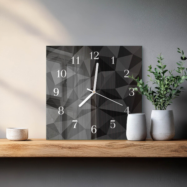 Wanduhr quadratisch 3D-Muster