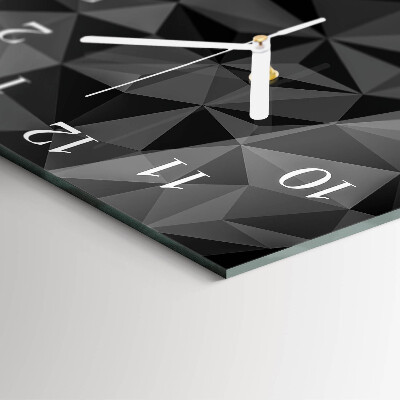 Wanduhr quadratisch 3D-Muster