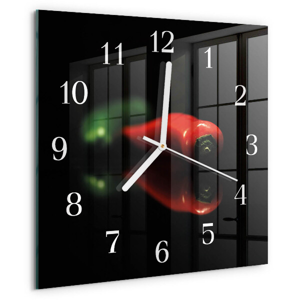 Wanduhr quadratisch Pfeffer