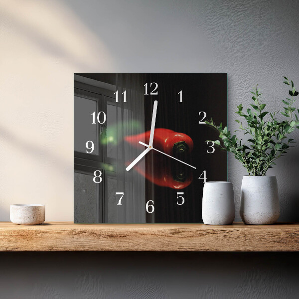 Wanduhr quadratisch Pfeffer